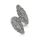 Sterling Silver 925 Ring Embedded With Marcasite Stones 