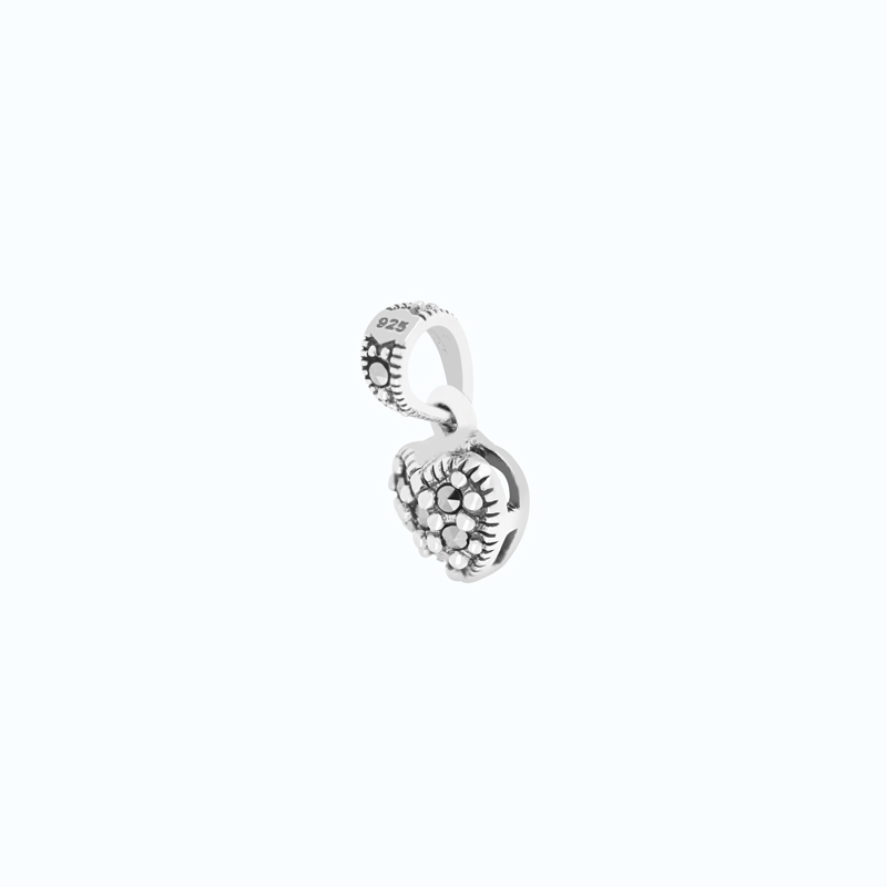 Sterling Silver 925 Pendant Embedded With Marcasite Stones