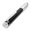 Fayendra Luxury Pen Silver And Black Plated Embedded With Small Checkered Pattern