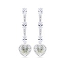 Sterling Silver 925 SET Rhodium Plated Embedded With Yellow Zircon And White CZ