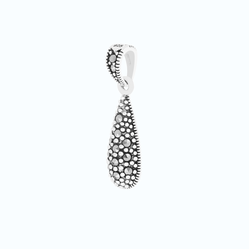 Sterling Silver 925 Pendant Embedded With Marcasite Stones