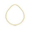 Sterling Silver 925 SET Golden Plated Embedded With White Zircon