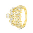 Sterling Silver 925 SET Golden Plated Embedded With White Zircon