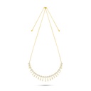 Sterling Silver 925 SET Golden Plated Embedded With White Zircon