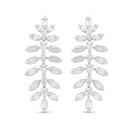 Sterling Silver 925 SET Rhodium Plated Embedded With White Zircon