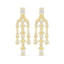 Sterling Silver 925 SET Rhodium And Golden Plated Embedded With White Zircon