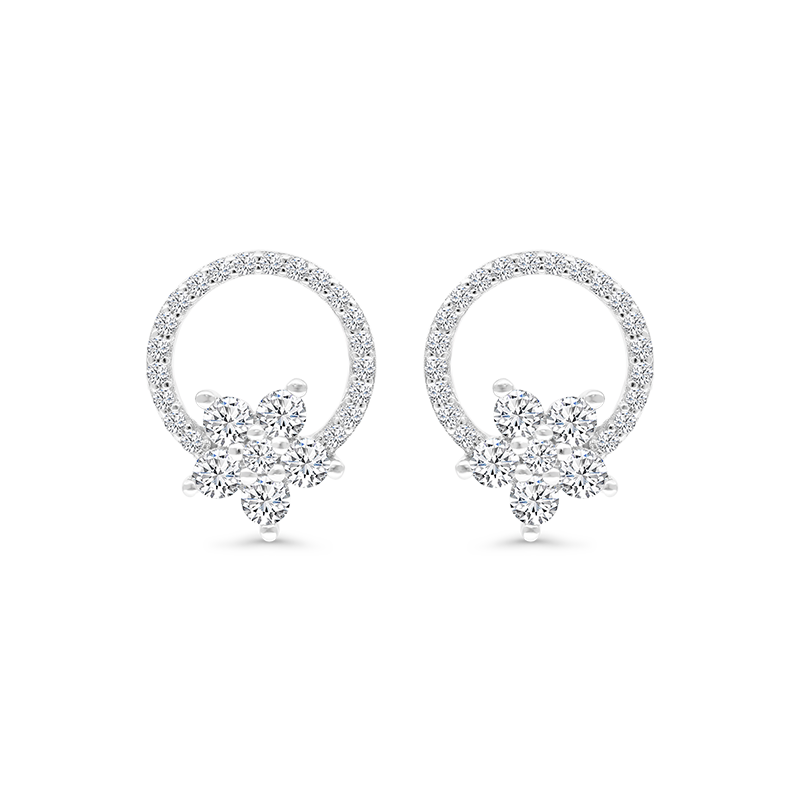 Sterling Silver 925 Earring Rhodium Plated