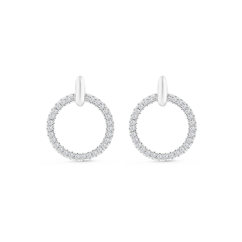 Sterling Silver 925 Earring Rhodium Plated