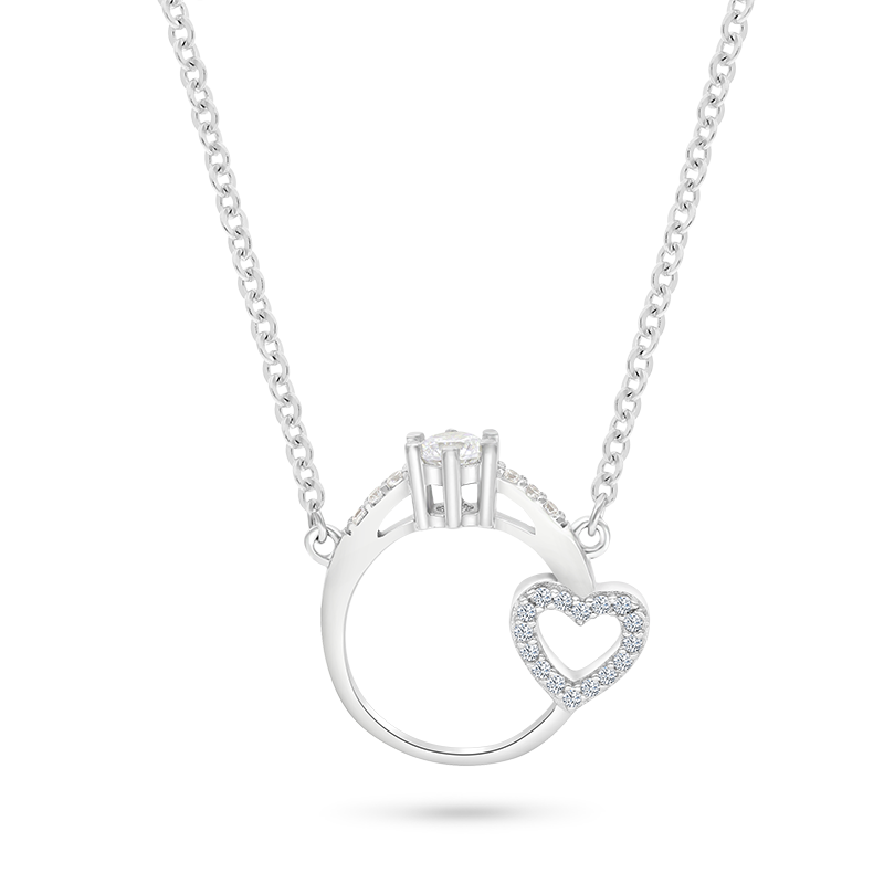 Sterling Silver 925 Necklace Rhodium Plated