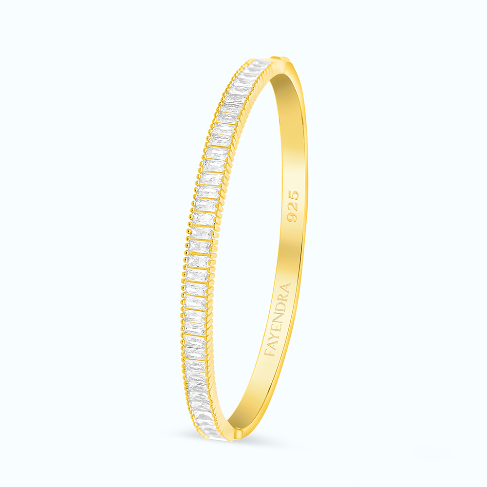 Sterling Silver 925 Bangle Gold Plated
