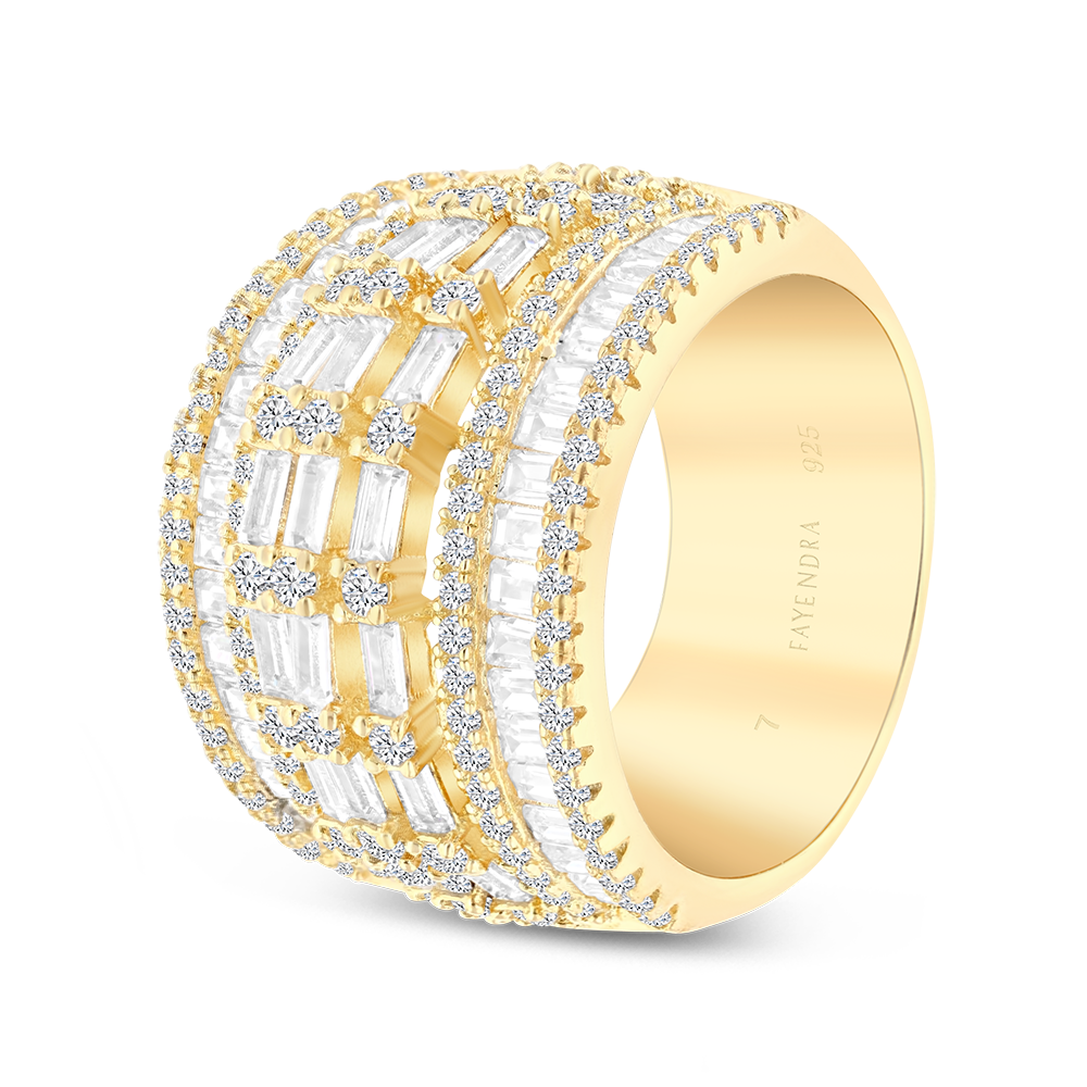 Sterling Silver 925 Ring Gold Plated