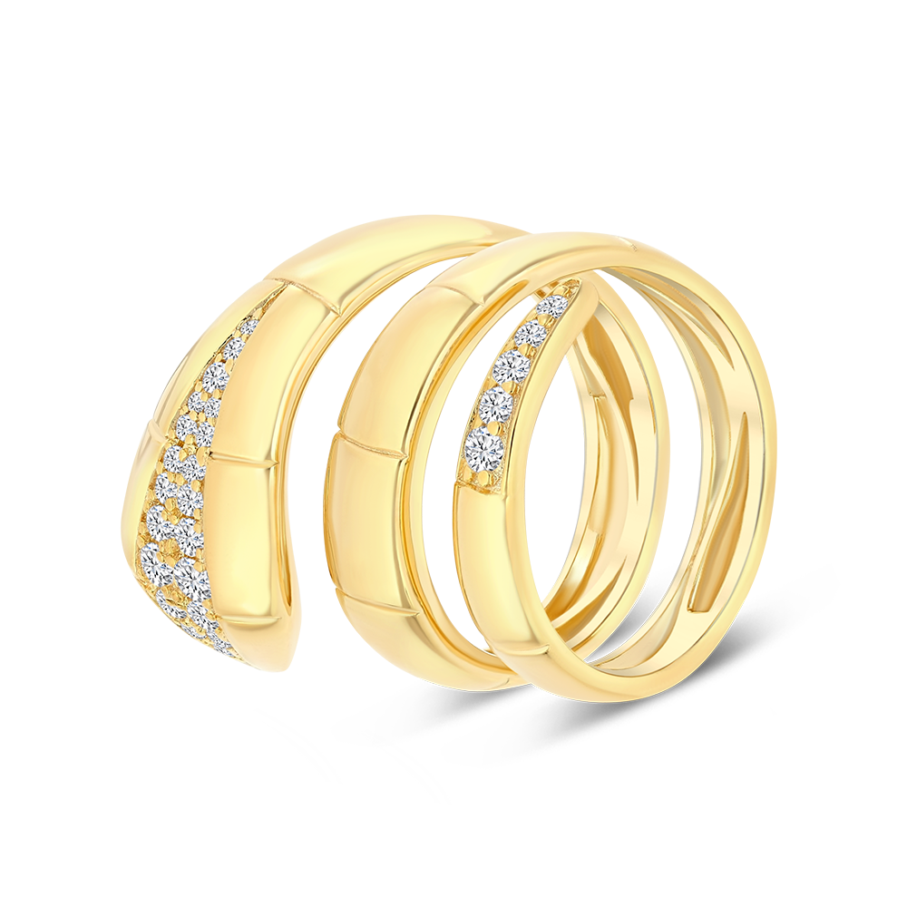 Sterling Silver 925 Ring Gold Plated