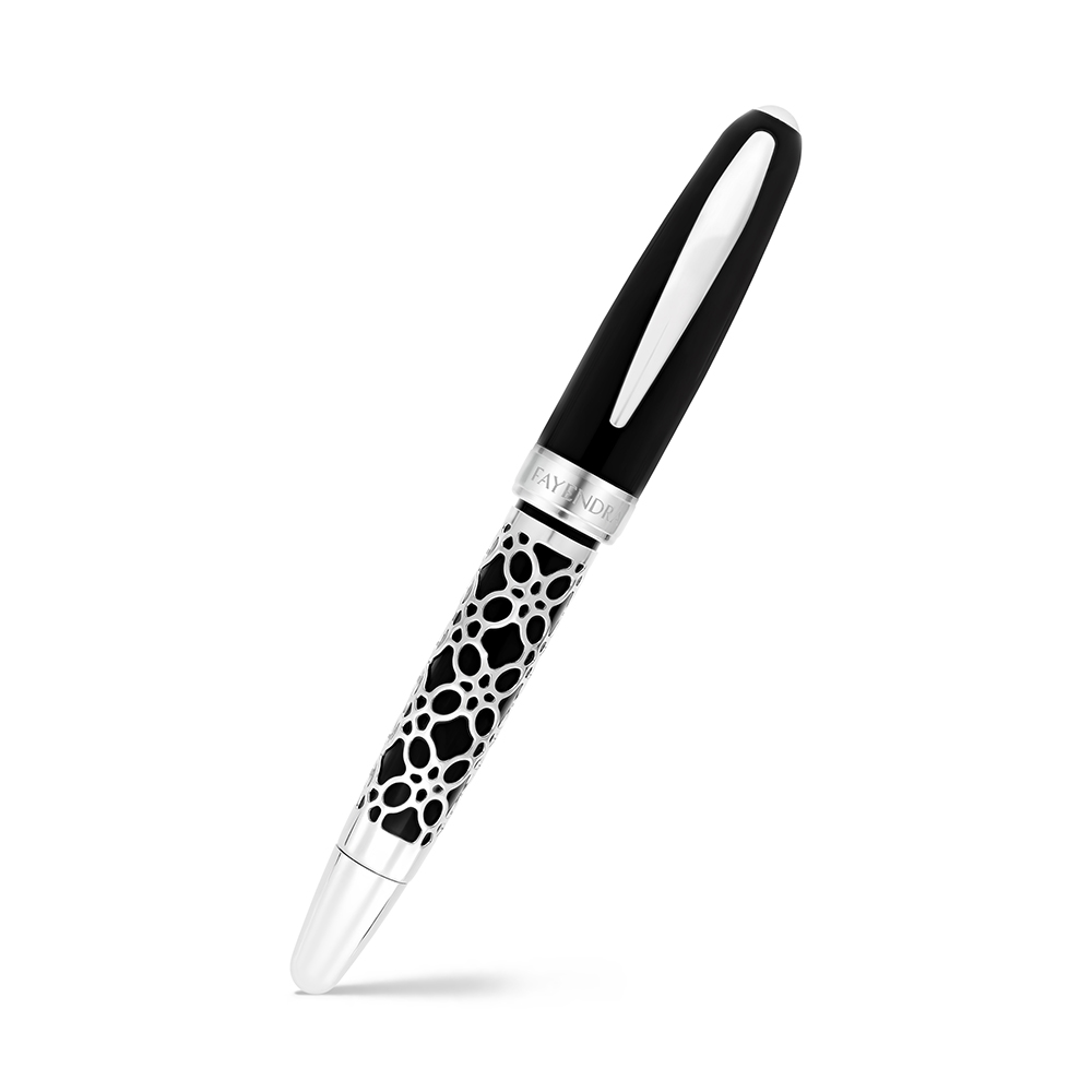 Fayendra Pen Silver plated Black resin