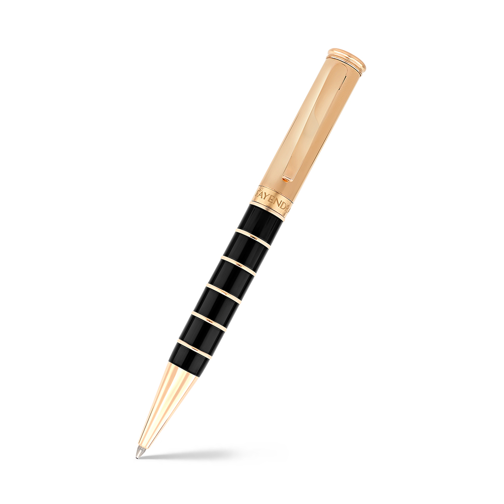 Fayendra Pen Rose Gold plated Black resin