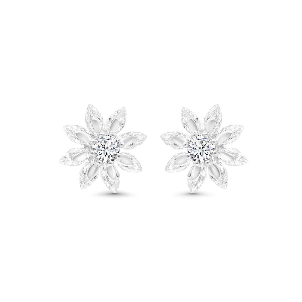 Sterling Silver 925 Earring Rhodium Plated