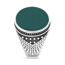 Sterling Silver 925 Ring Rhodium Plated Green Agate For Men