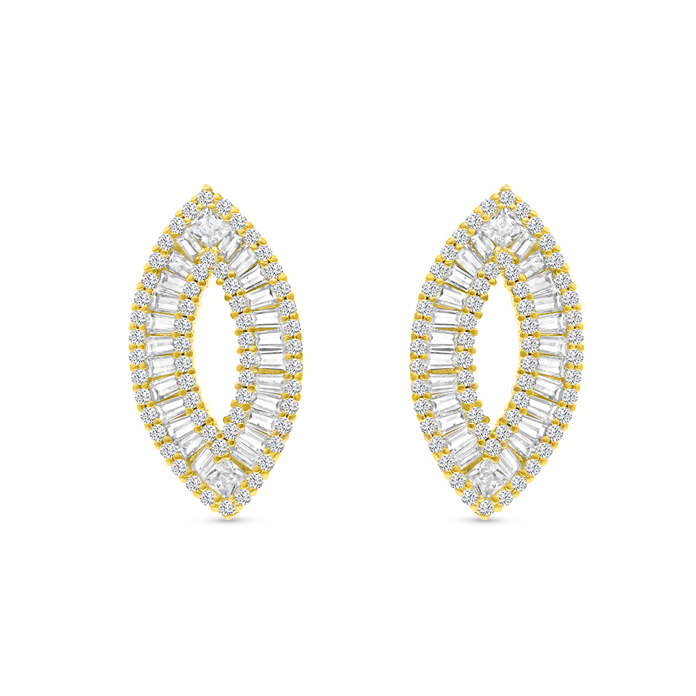 Sterling Silver 925 Earring Gold Plated