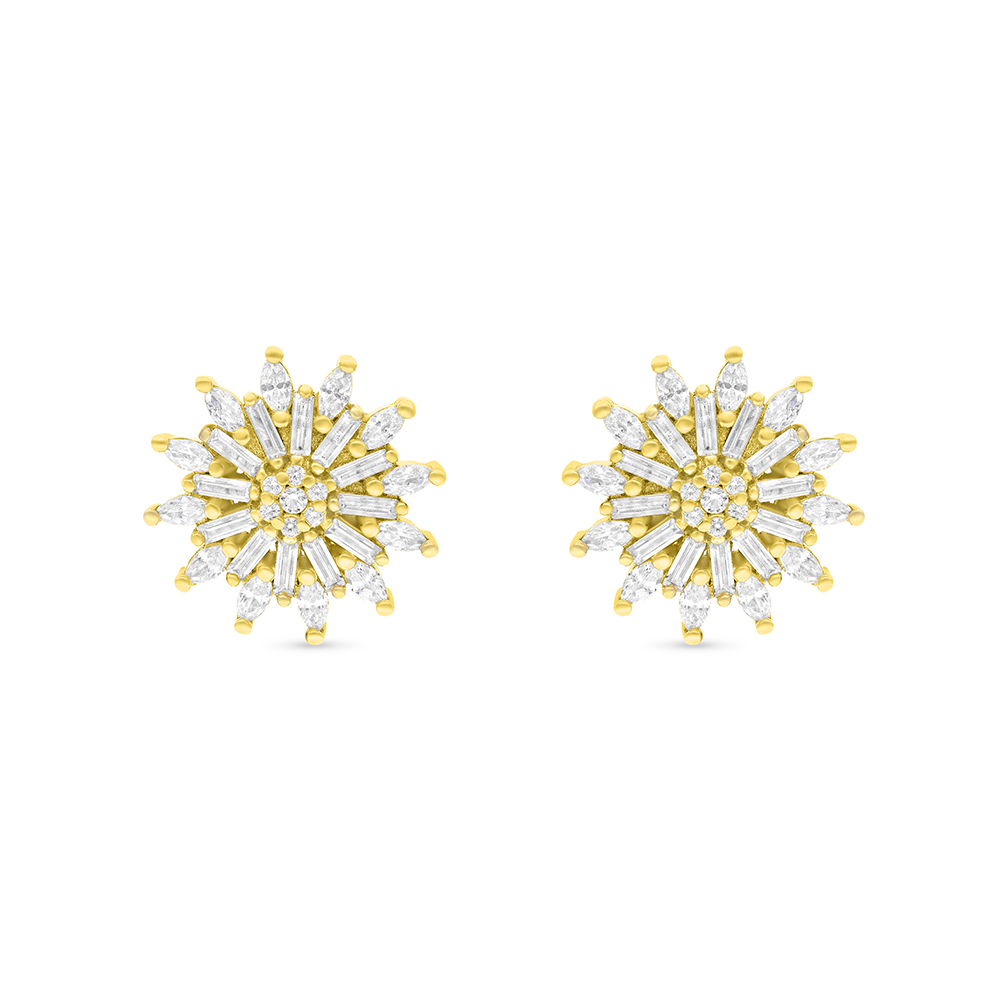 Sterling Silver 925 Earring Gold Plated