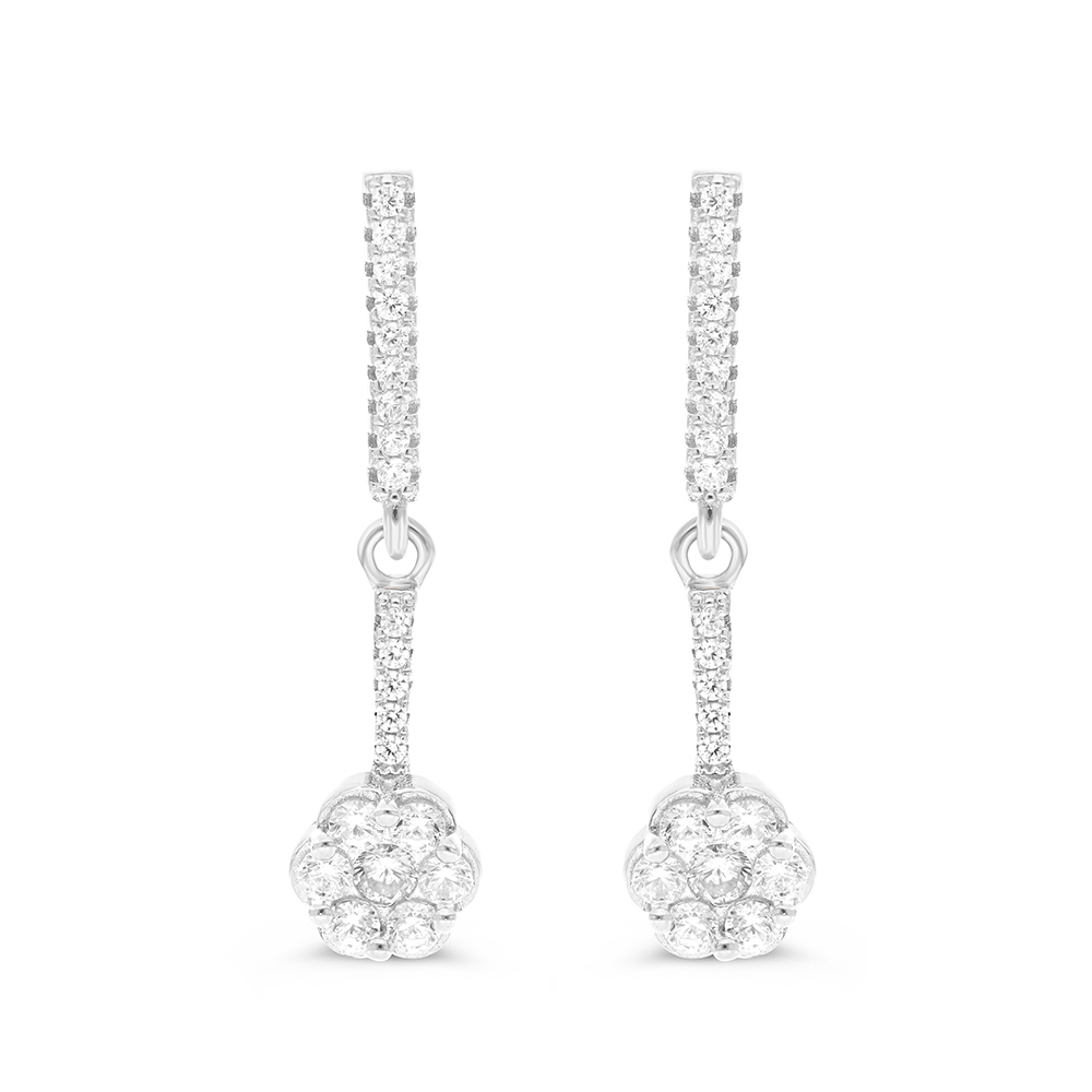 Sterling Silver 925 Earring Rhodium Plated