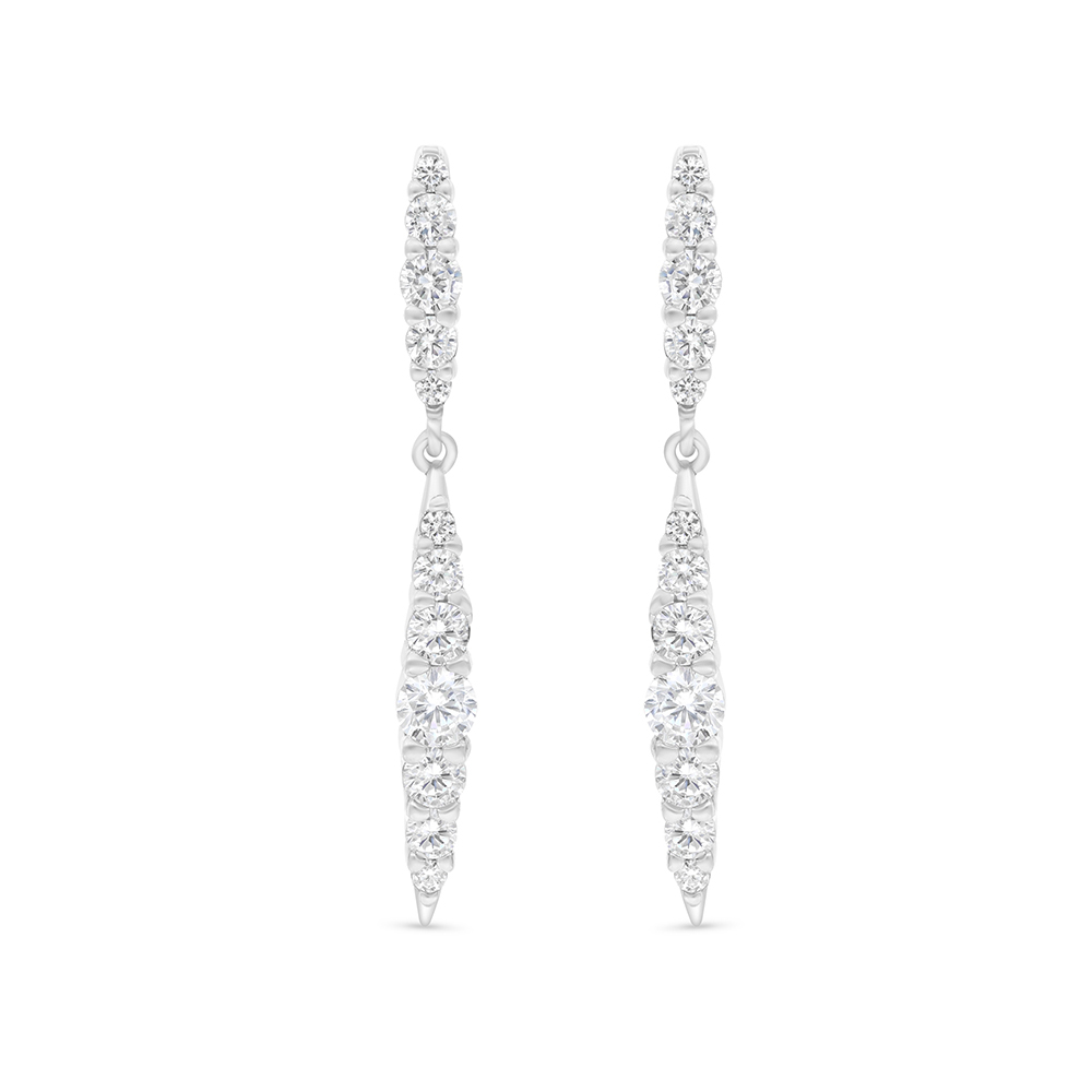 Sterling Silver 925 Earring Rhodium Plated