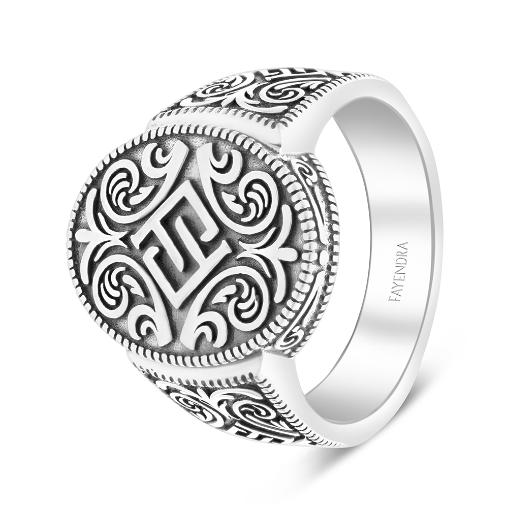 Sterling Silver 925 Ring For Men LOGO