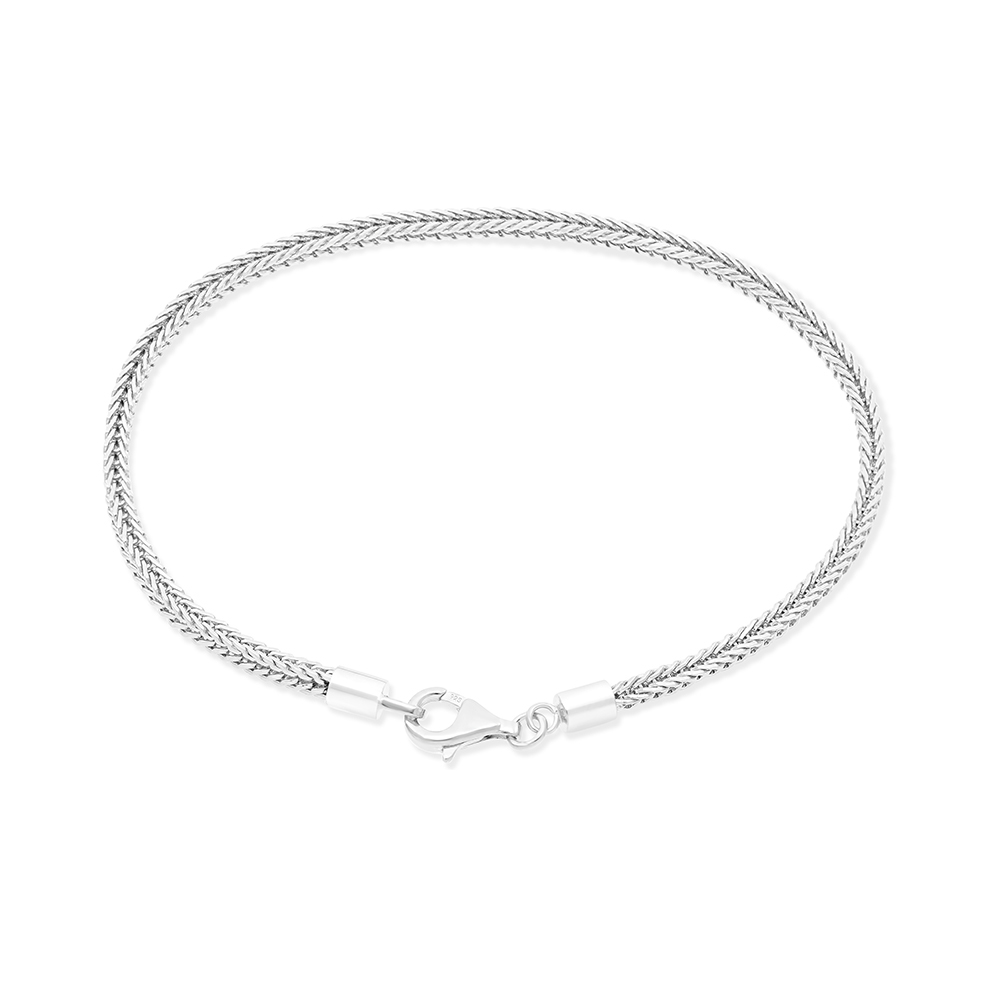 Sterling Silver 925 Bracelet Rhodium Plated - 17 CM