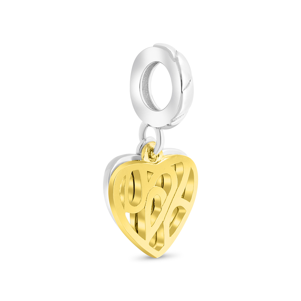 Sterling Silver 925 Pendant Rhodium And Gold Plated