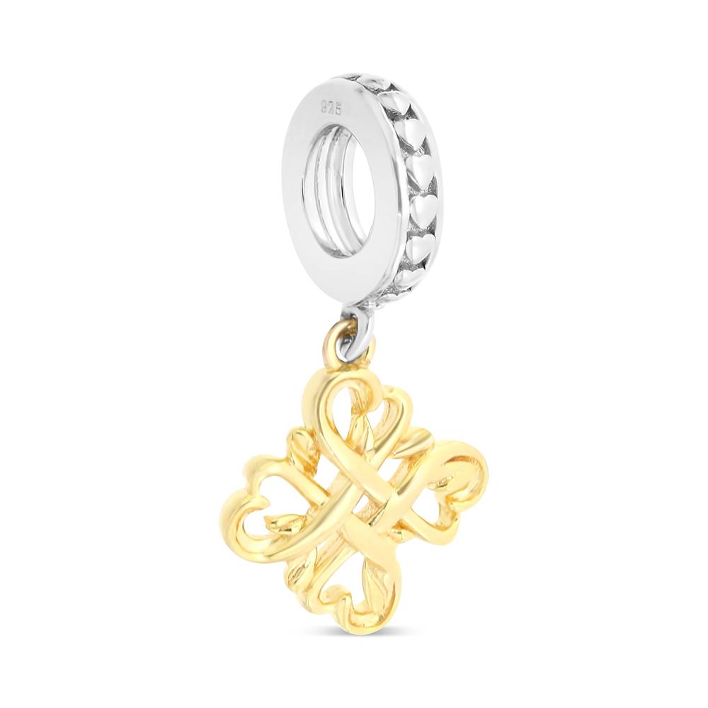 Sterling Silver 925 Pendant Rhodium And Gold Plated