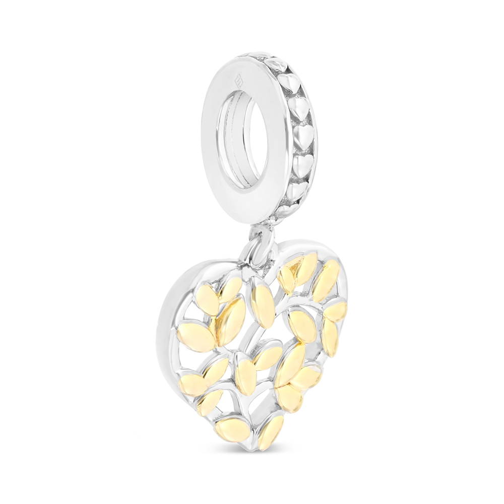 Sterling Silver 925 Pendant Rhodium And Gold Plated