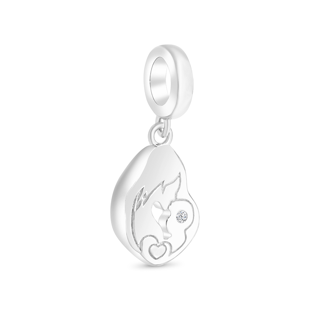 Sterling Silver 925 Pendant Rhodium Plated