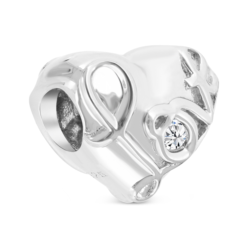 Sterling Silver 925 CHARM Rhodium Plated