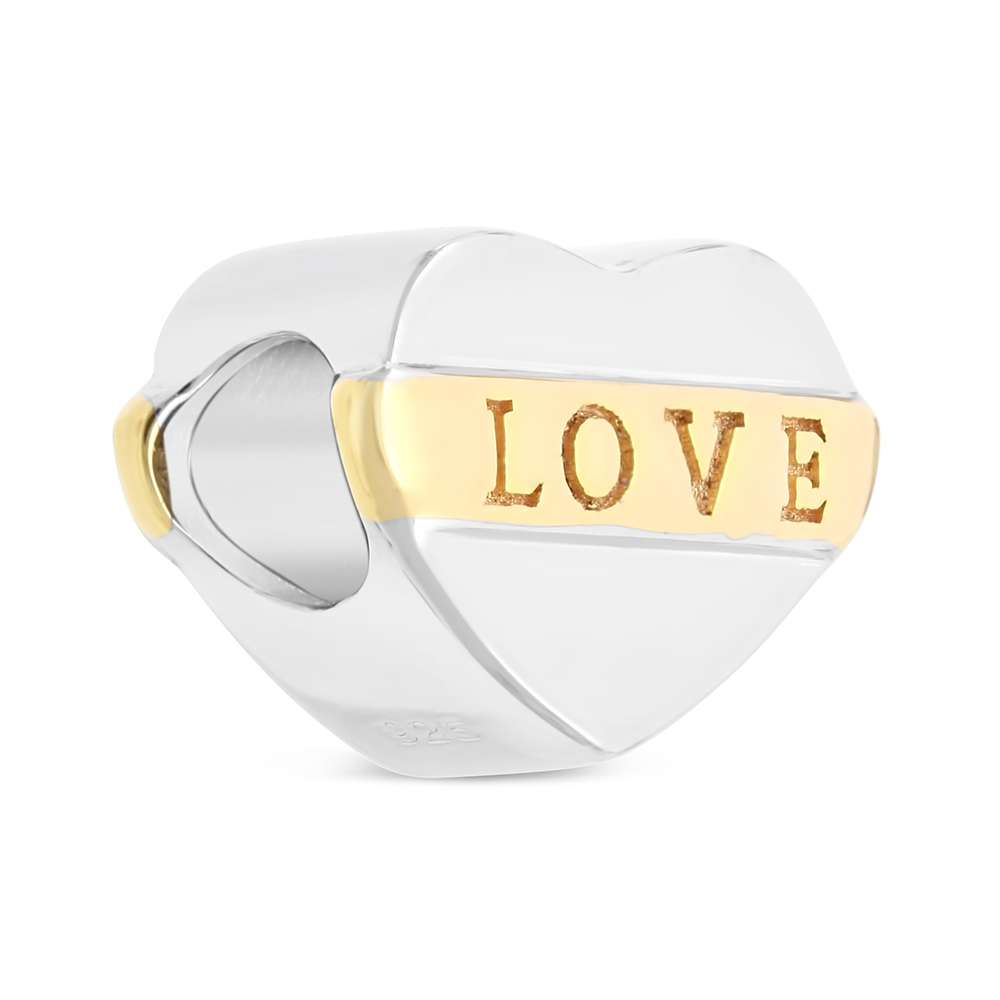 Sterling Silver 925 CHARM Rhodium And Gold Plated