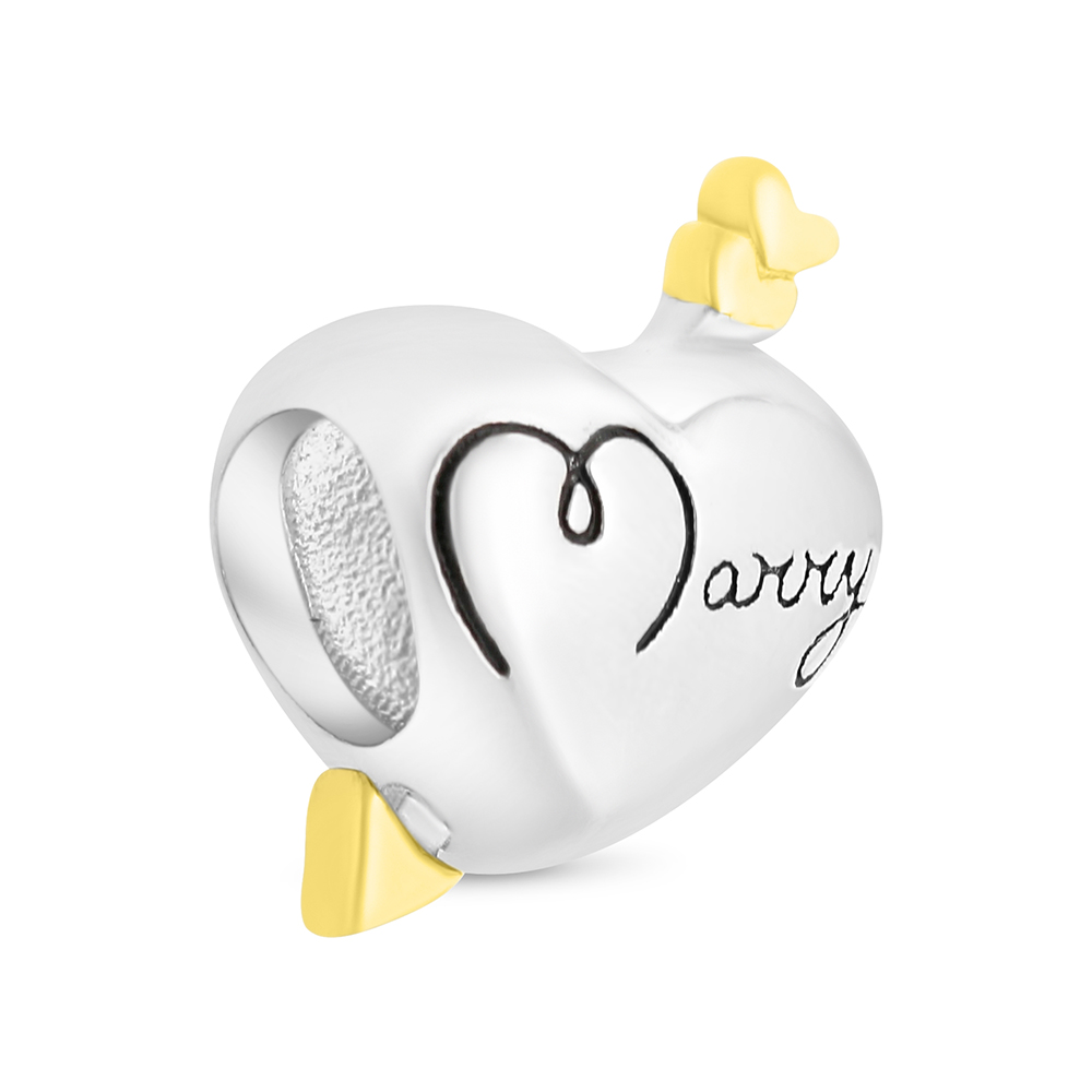 Sterling Silver 925 CHARM Rhodium And Gold Plated