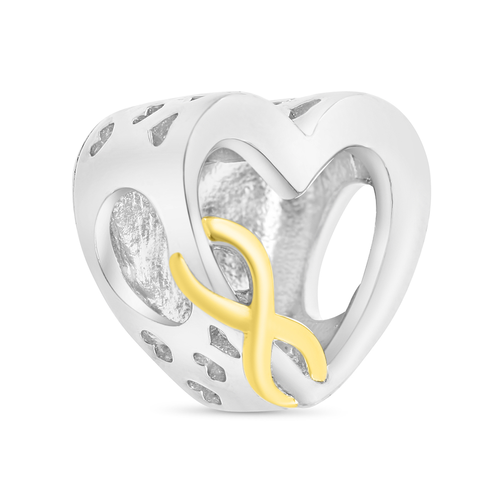 Sterling Silver 925 CHARM Rhodium And Gold Plated