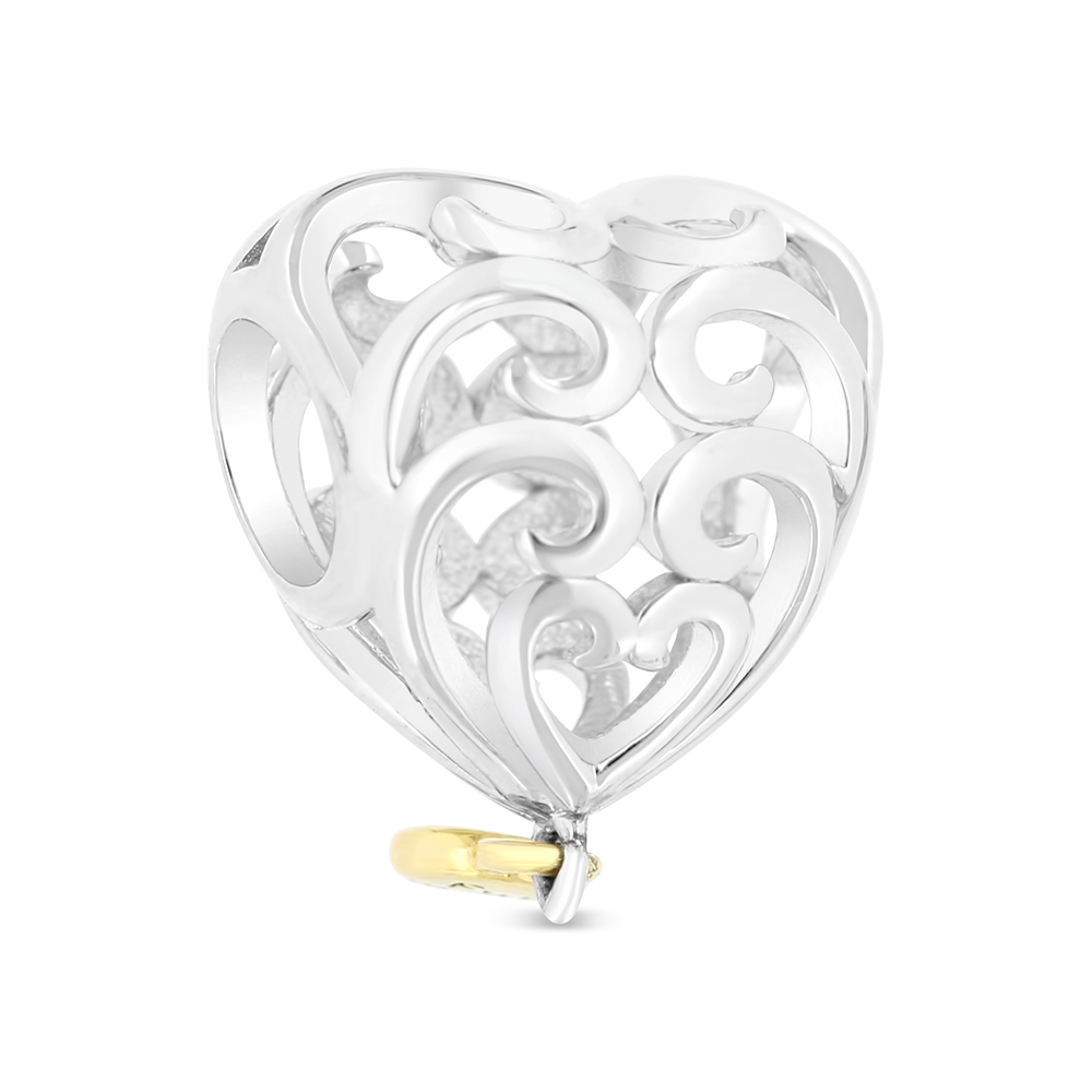 Sterling Silver 925 CHARM Rhodium And Gold Plated