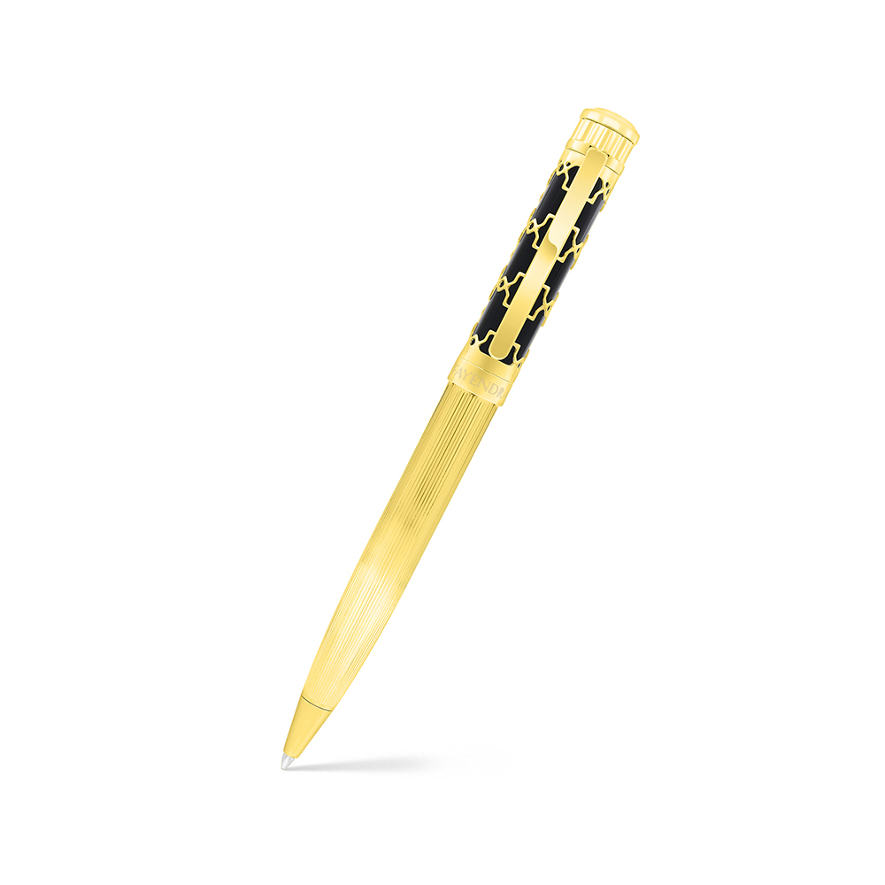 Fayendra Pen Gold Plated  And black lacquer