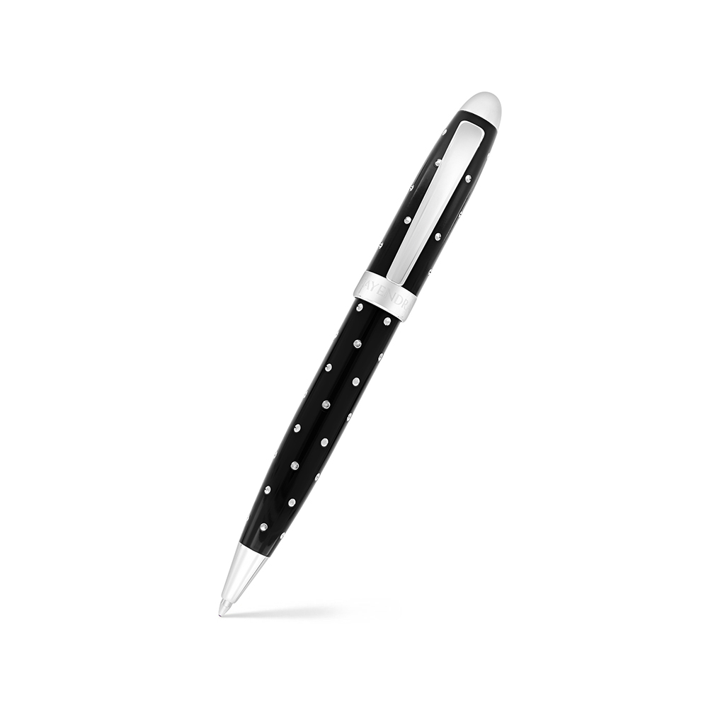 Fayendra Pen Rhodium Plated black lacquer