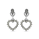 Sterling Silver 925 Earring Embedded With Marcasite Stones