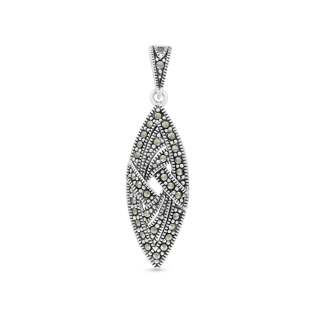 Sterling Silver 925 Pendant Embedded With Marcasite Stones