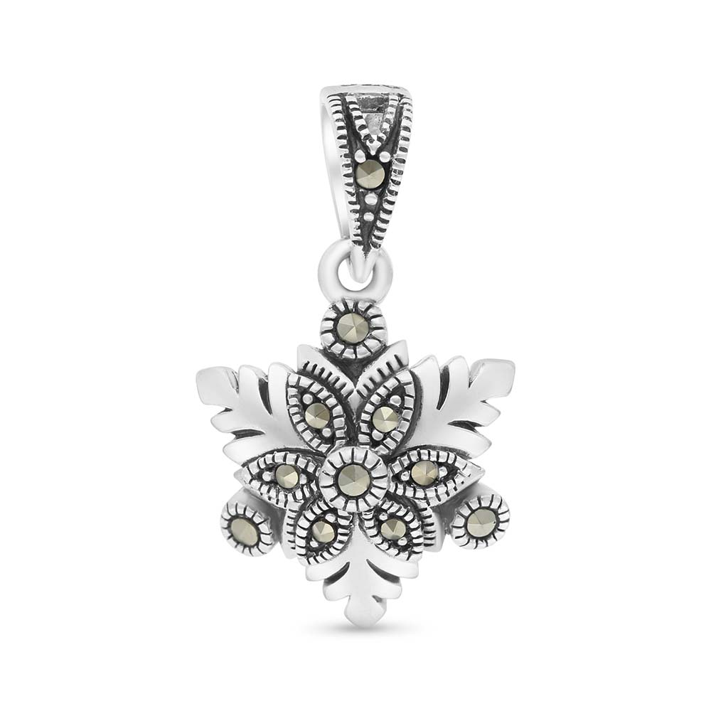 Sterling Silver 925 Pendant Embedded With Marcasite Stones