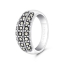 Sterling Silver 925 Ring Embedded With Marcasite Stones