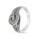 Sterling Silver 925 Ring Embedded With Marcasite Stones