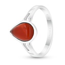 Sterling Silver 925 Ring Embedded With Natural Aqiq