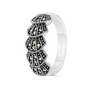 Sterling Silver 925 Ring Embedded With Marcasite Stones