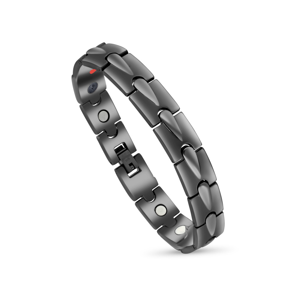 Stainless Steel 316L Bracelet, Black Plated For Men