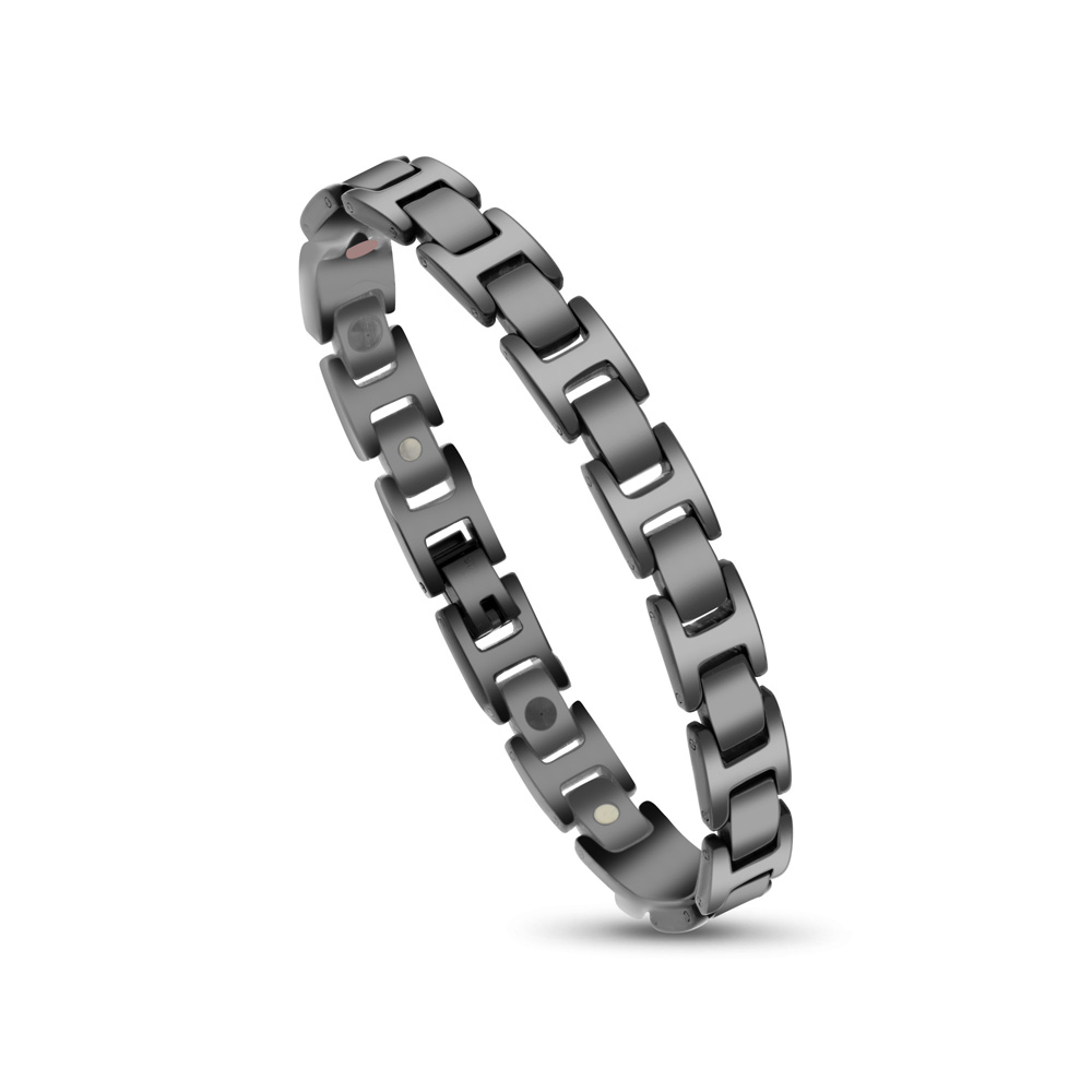 Stainless Steel 316L Bracelet, Black Plated For Men