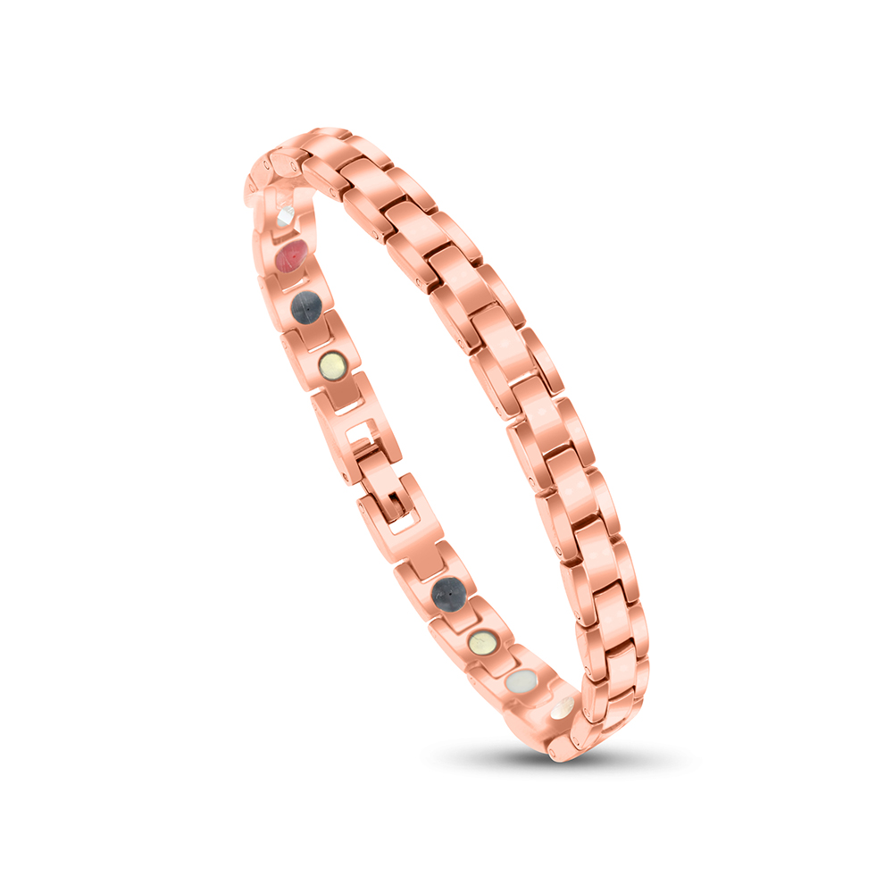 Stainless Steel Bracelet, Rose Gold Plated For Men 316L