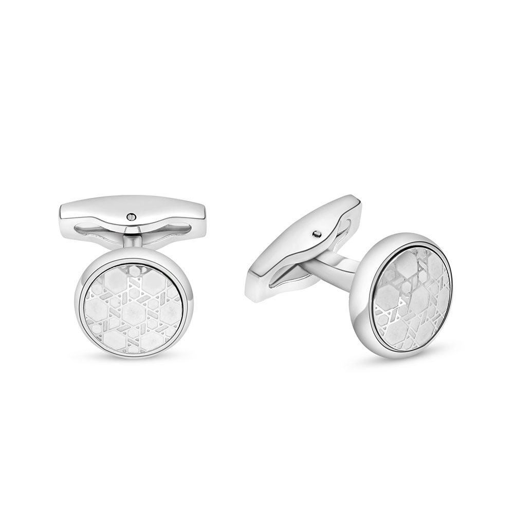 Stainless Steel Cufflink 316L Silver Plated 