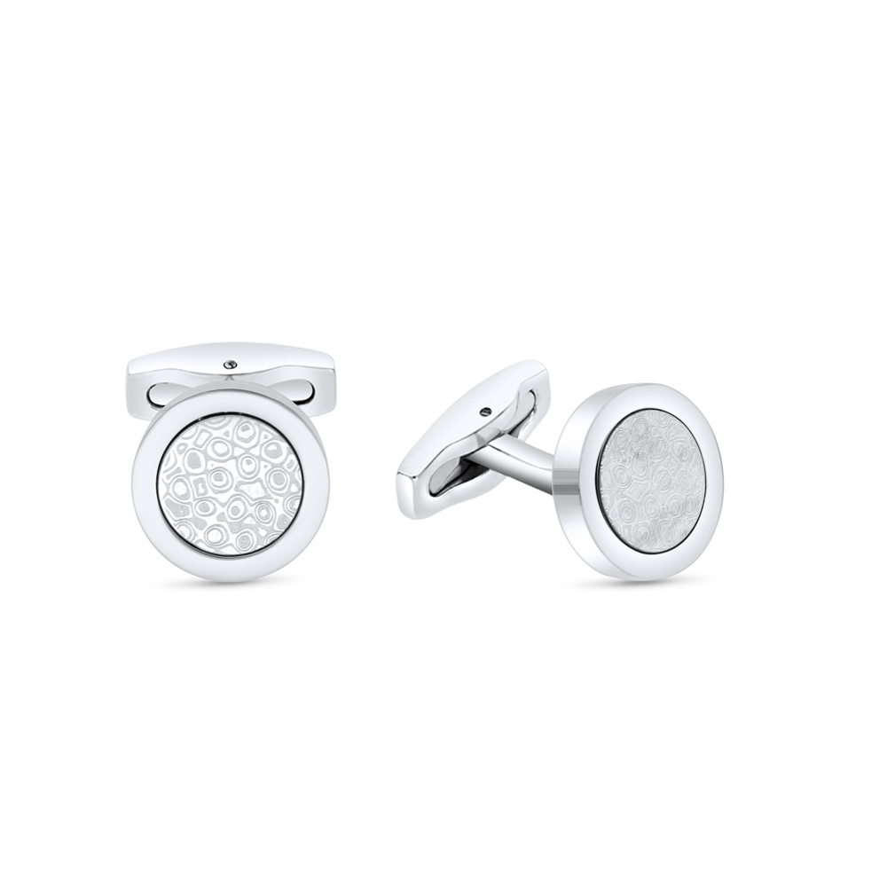 Stainless Steel Cufflink 316L Silver Plated 