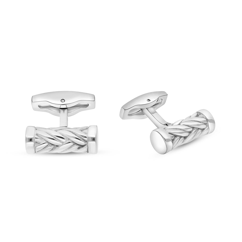 Stainless Steel Cufflink 316L Silver Plated 